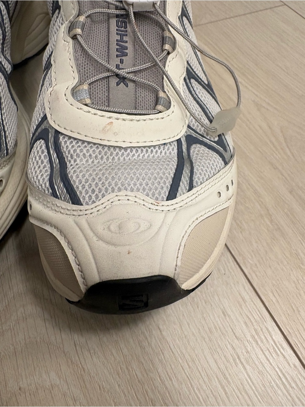 Salomon White and Gray Mesh Sneakers - Picture 3 of 13